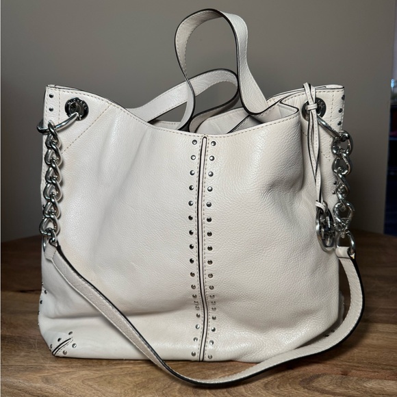 Michael Kors Handbags - Michael Kors Studded Uptown Astor in Vanilla